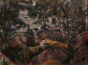 Paul Cezanne Rocks in the Forest oil painting picture wholesale